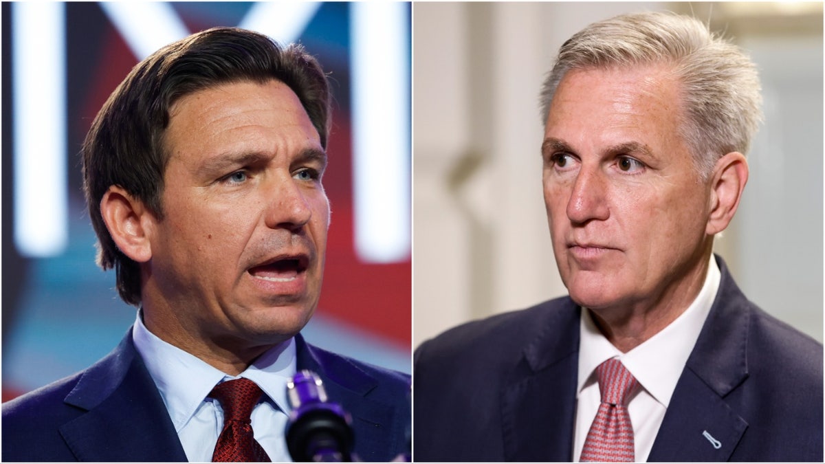 Fla. Gov. Ron DeSantis, left, and House Speaker Kevin McCarthy