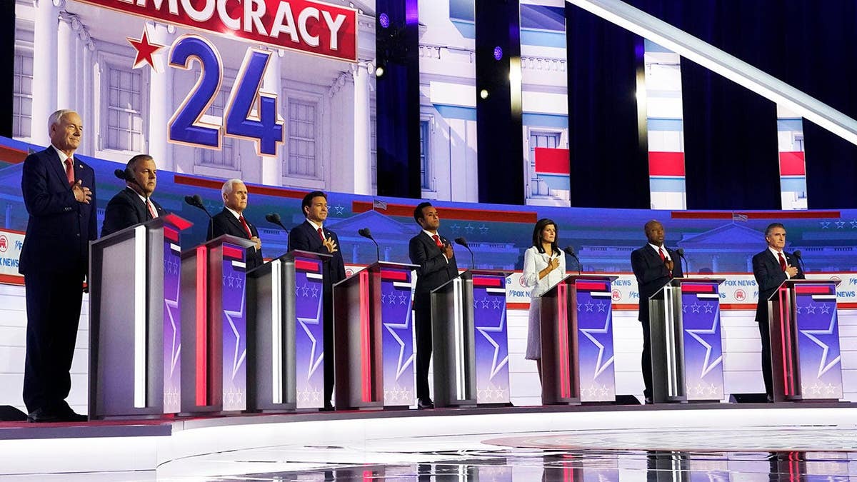 GOP candidates on stage for first Republican debate.