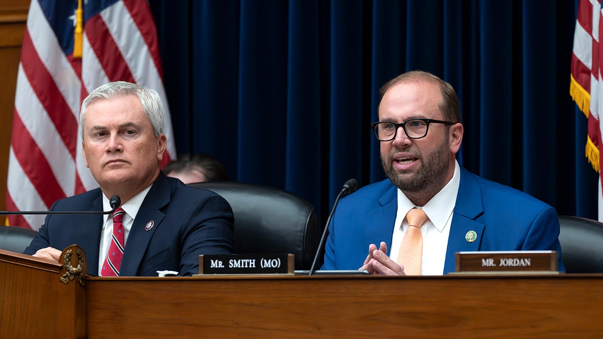 Reps. Comer and Smith at dais in committee hearing