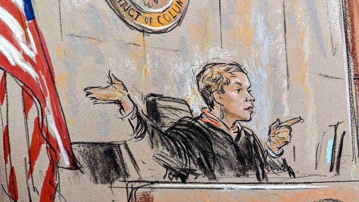 A court sketch depicts former President Donald Trump’s legal representation in court before U.S. District Judge Tanya Chutkan