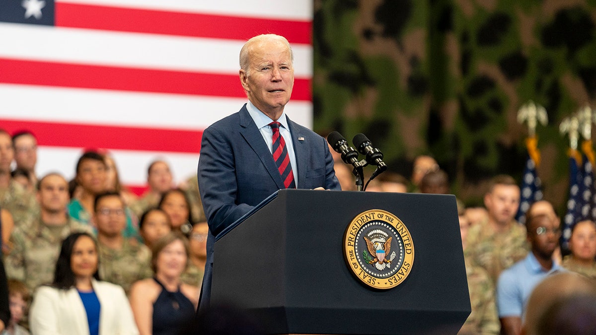 Biden in North Carolina during Fort Bragg renaming