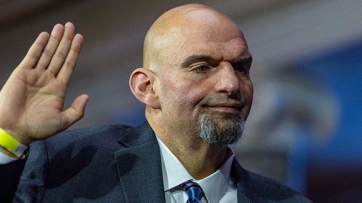 John Fetterman attends a swearing ceremony