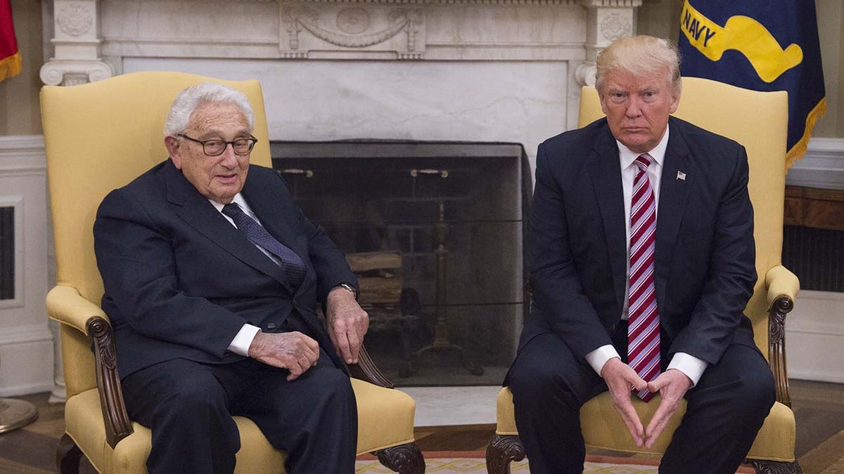 Henry Kissinger seen with former President Donald Trump at the Oval Office