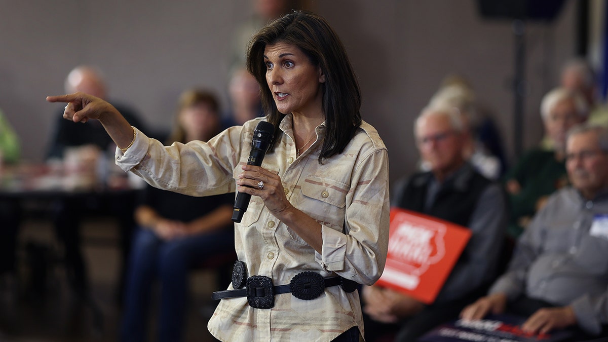 GOP Presidential Candidate Nikki Haley Campaigns In Iowa