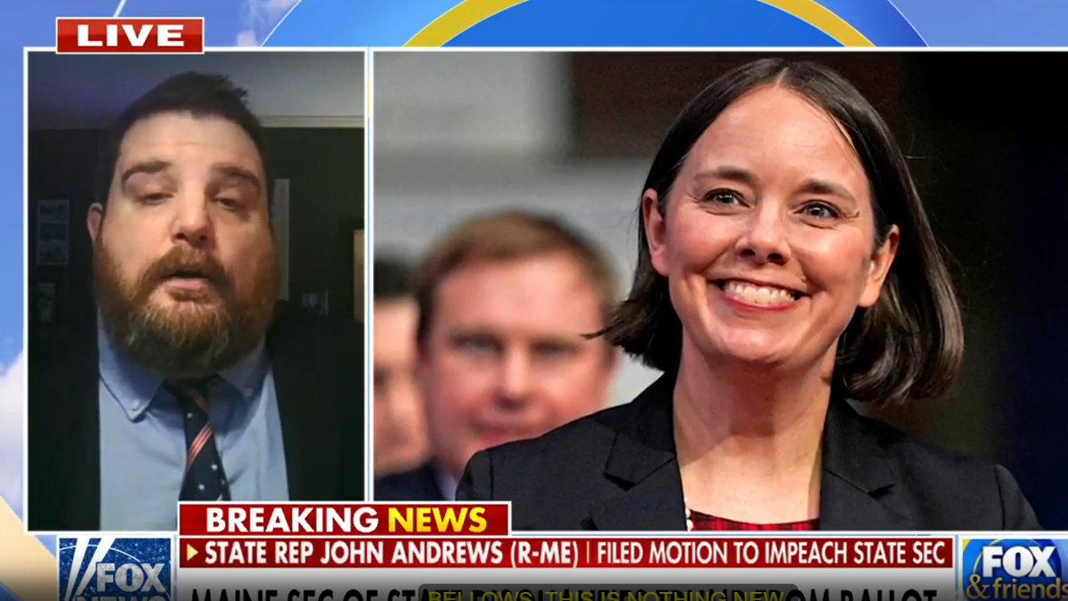 Maine GOP Rep. John Andrews and Maine Secretary of State Shenna Bellows