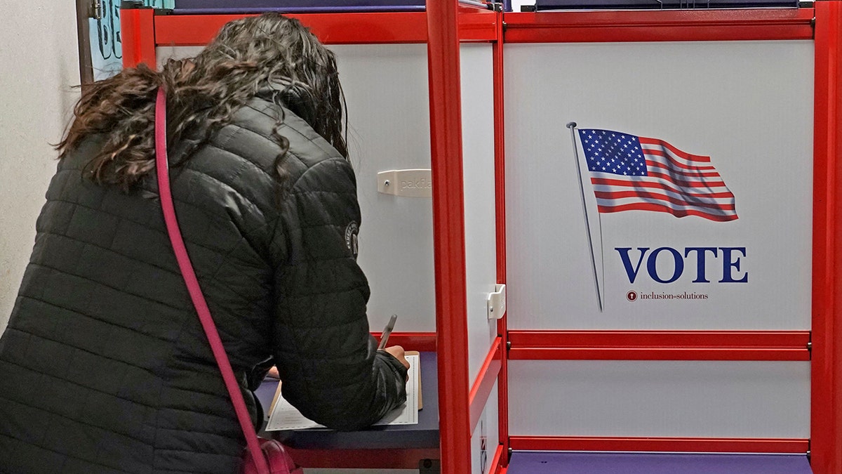 Woman voting