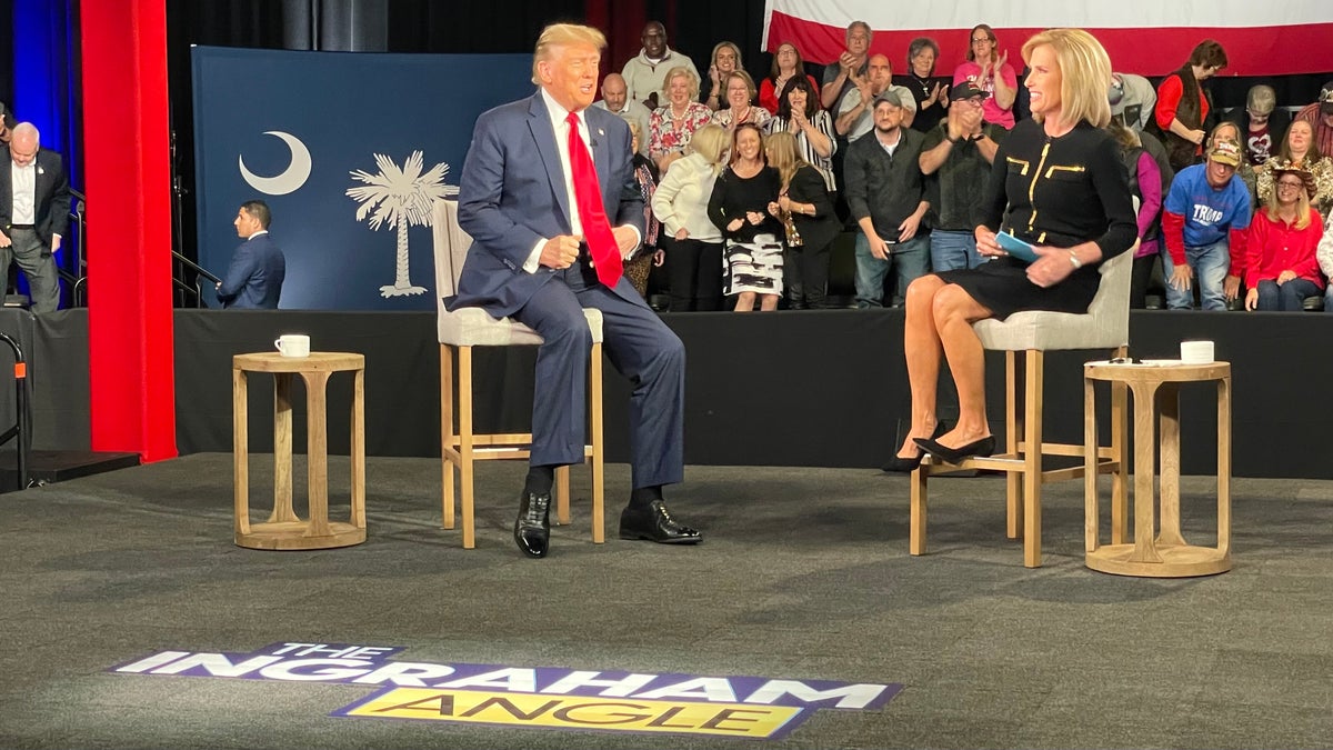 Donald Trump sits for a Fox News town hall in South Carolina
