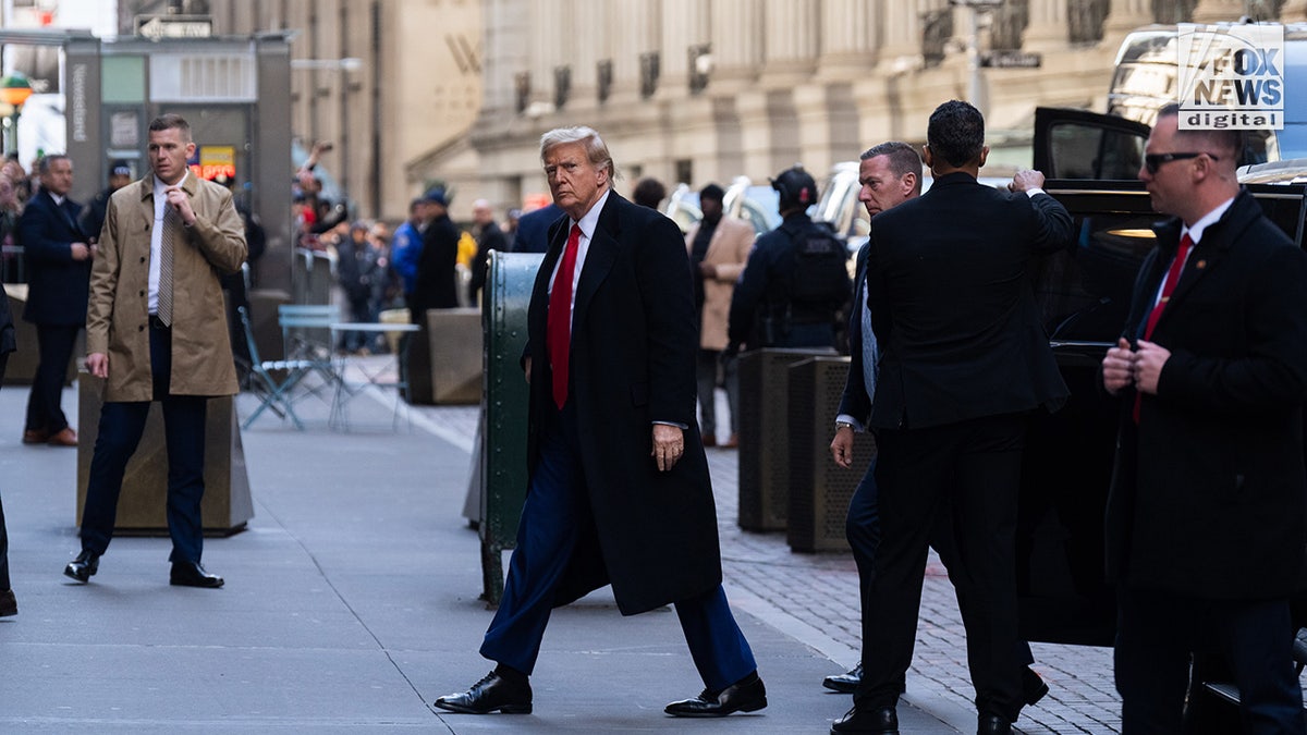 Former president Donald Trump arrives at The Trump Building
