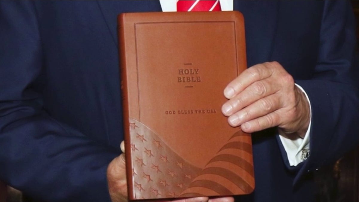 Close-up of the bible