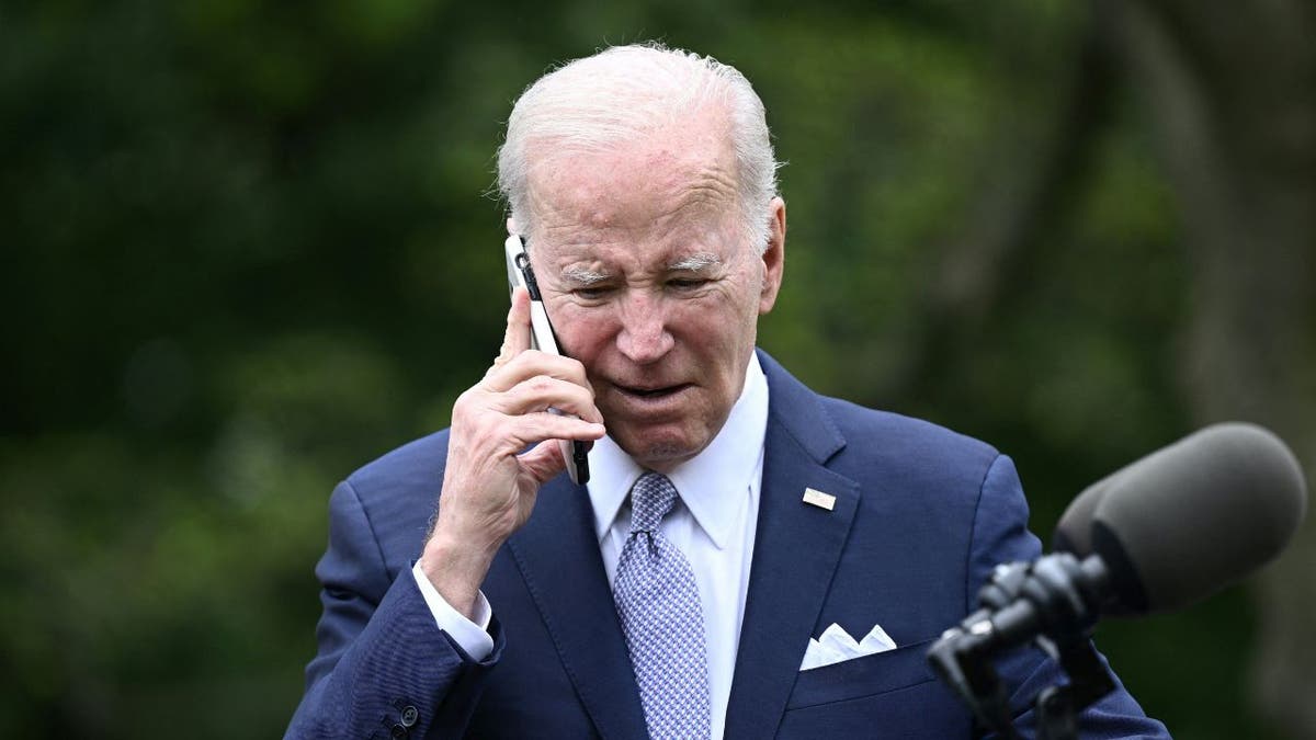 President Joe Biden on a phone call