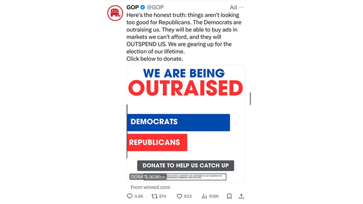 Republican National Committee fundraising ad
