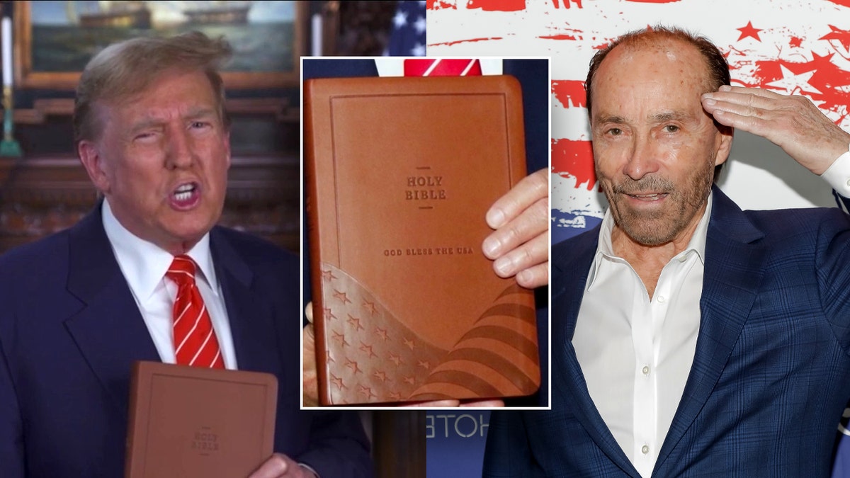 Former President Donald Trump, the 'God Bless the USA' bible, and country music singer Lee Greenwood