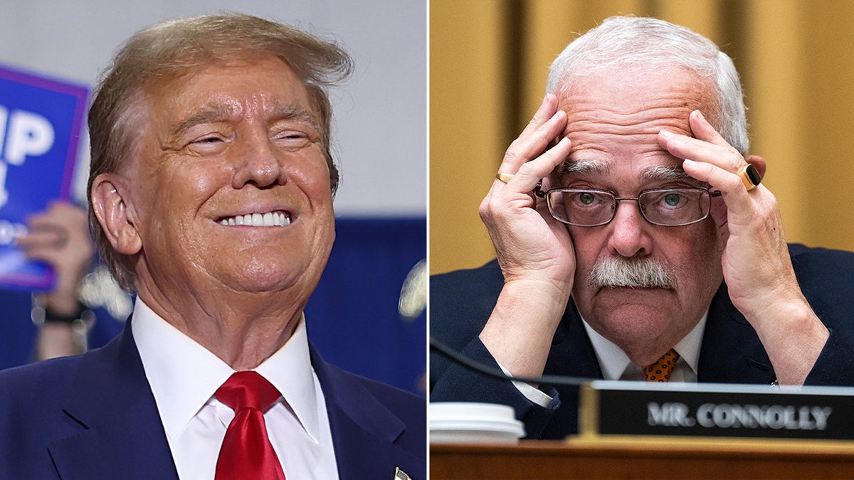 A split image of former President Trump and Democrat Rep. Gerry Connolly