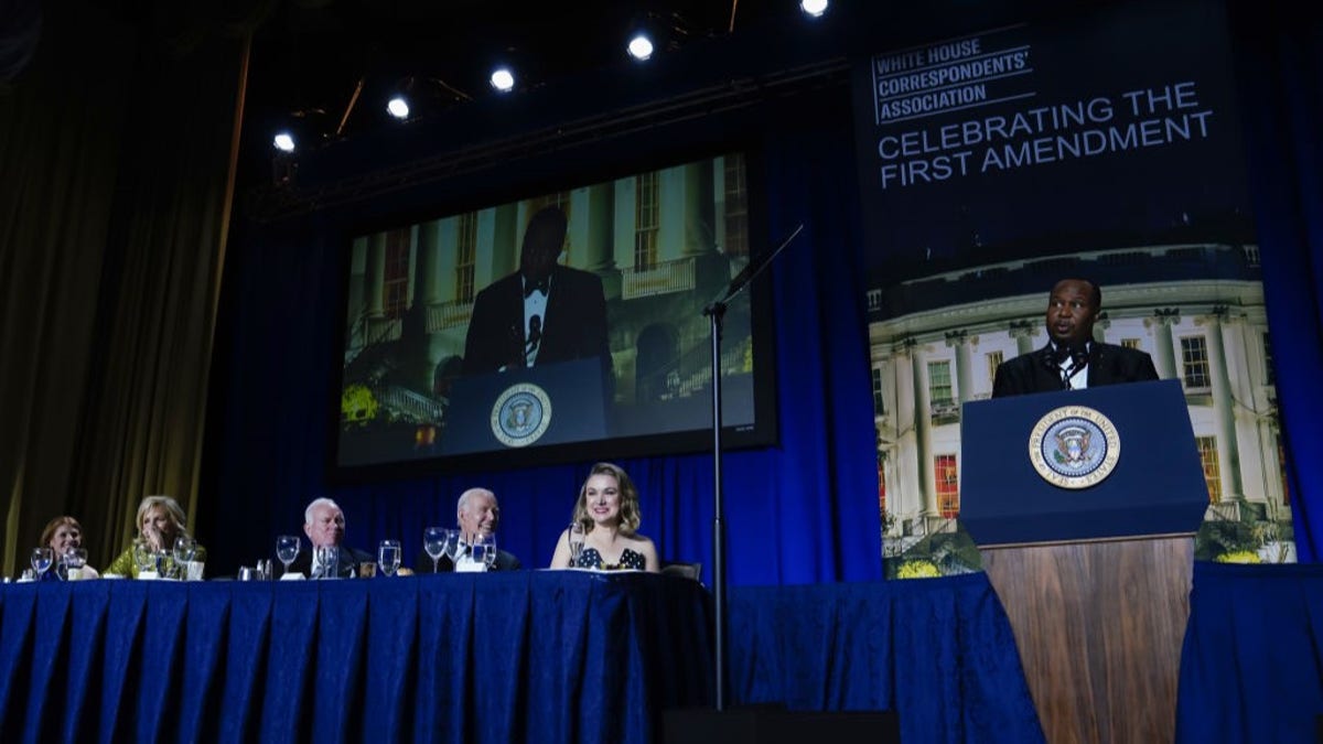 A still image from last year's White House Correspondents Dinner