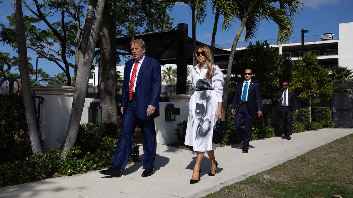 Trump walking in Florida