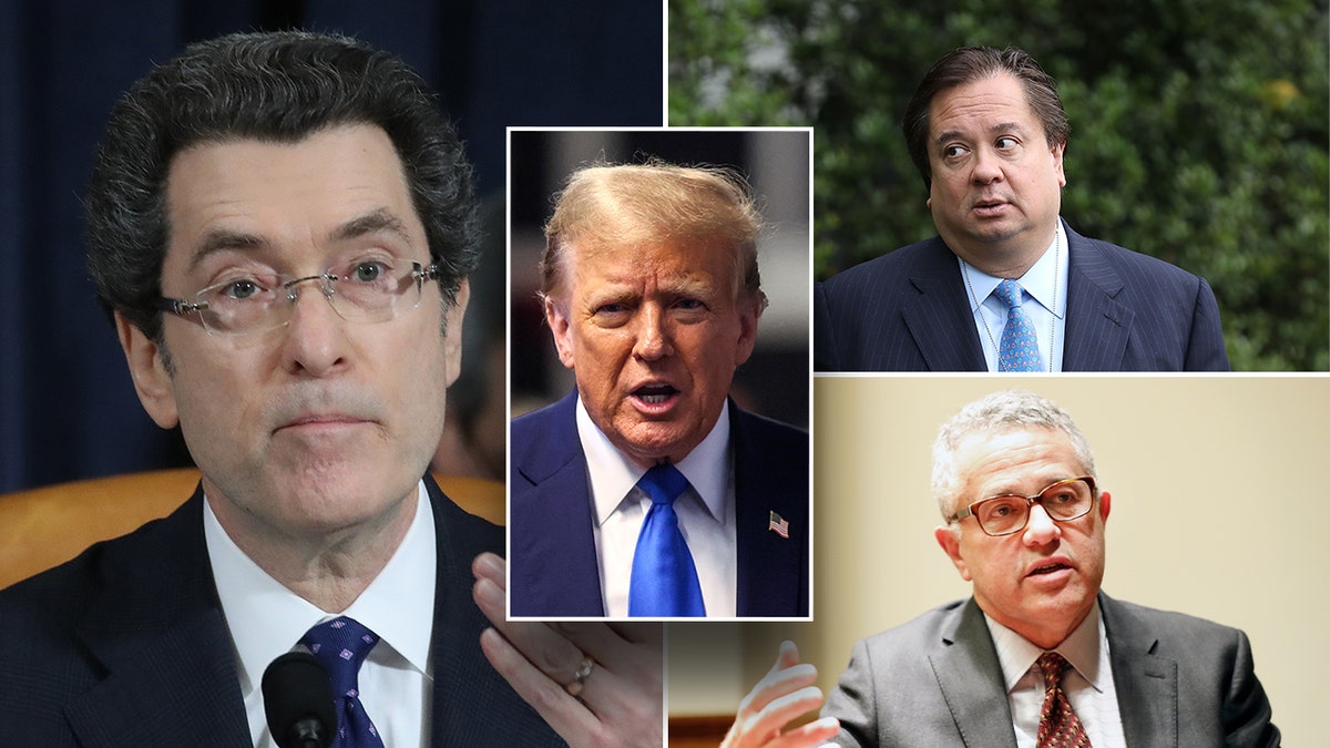 Norm Eisen, George Conway, Jeffrey Toobin and Donald Trump
