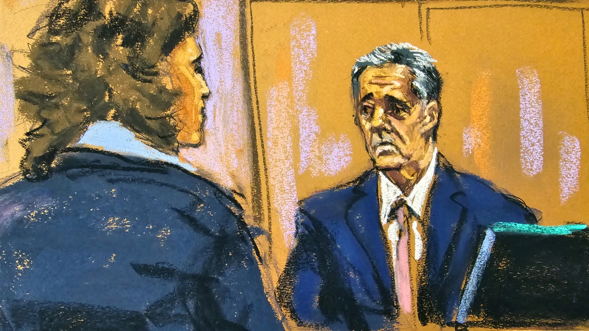 Michael Cohen is questioned by prosecutor Susan Hoffinger during former U.S. President Donald Trump's criminal trial