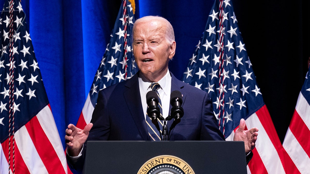 Biden at a podium