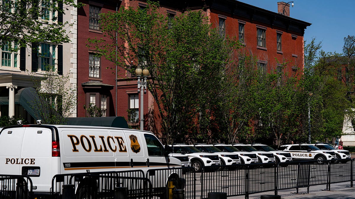 Secret Service vehicles near White House