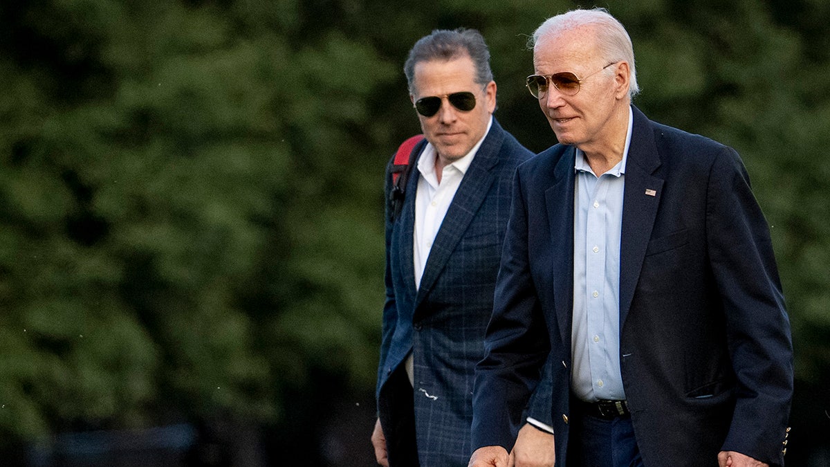 Hunter Biden, left, with father President Biden