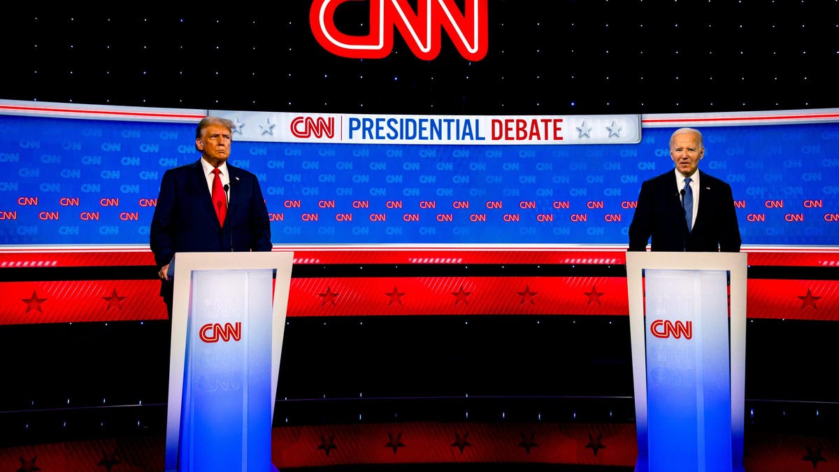 Trump and Biden at the debate