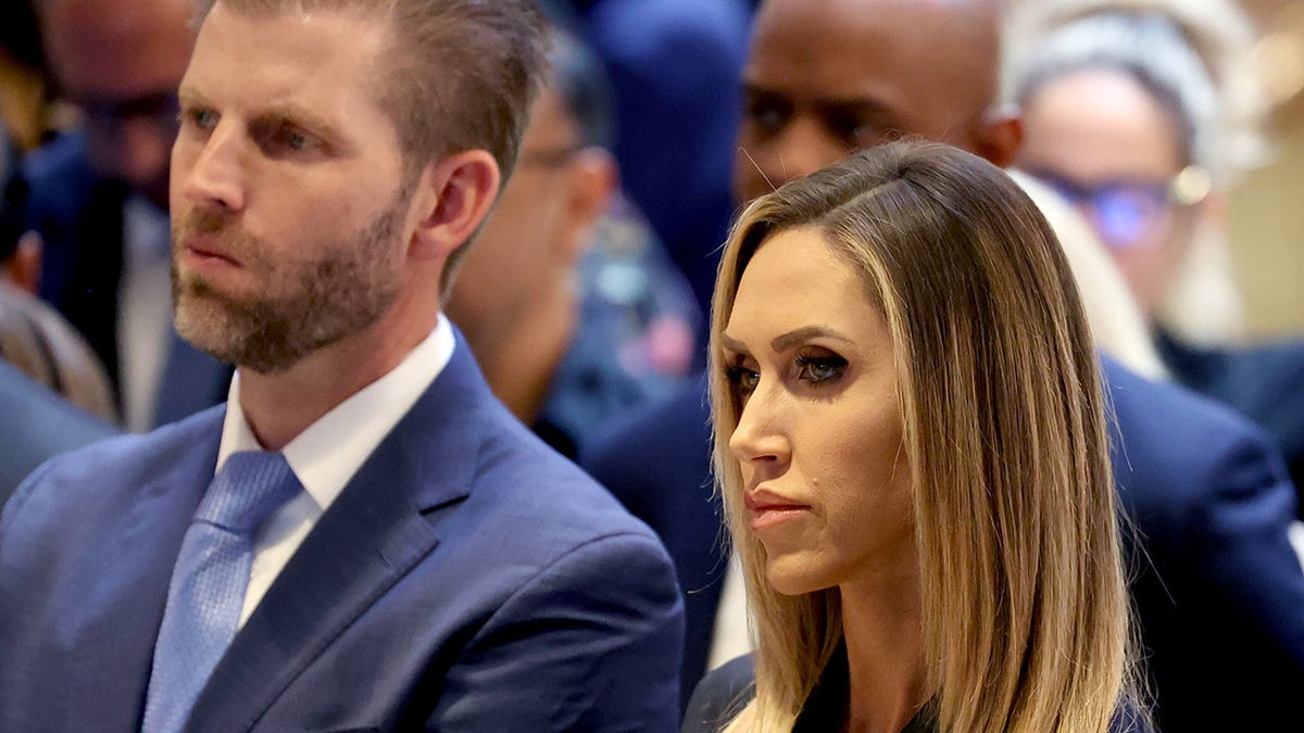 Lara and Eric Trump at Manhattan courthouse