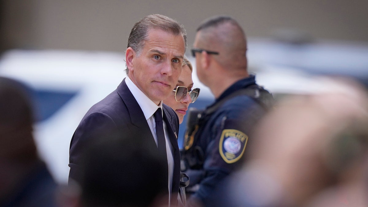 Hunter Biden and his wife, Melissa Cohen Biden, arrives at federal court