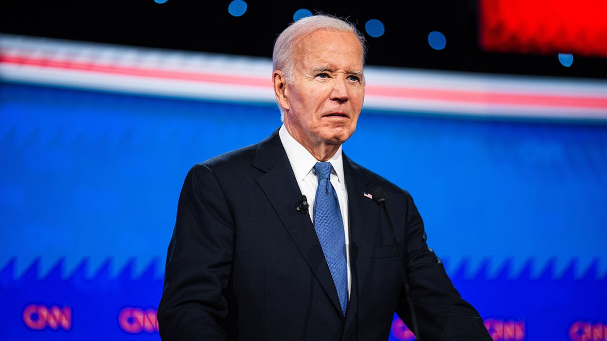 Joe Biden on the debate stage