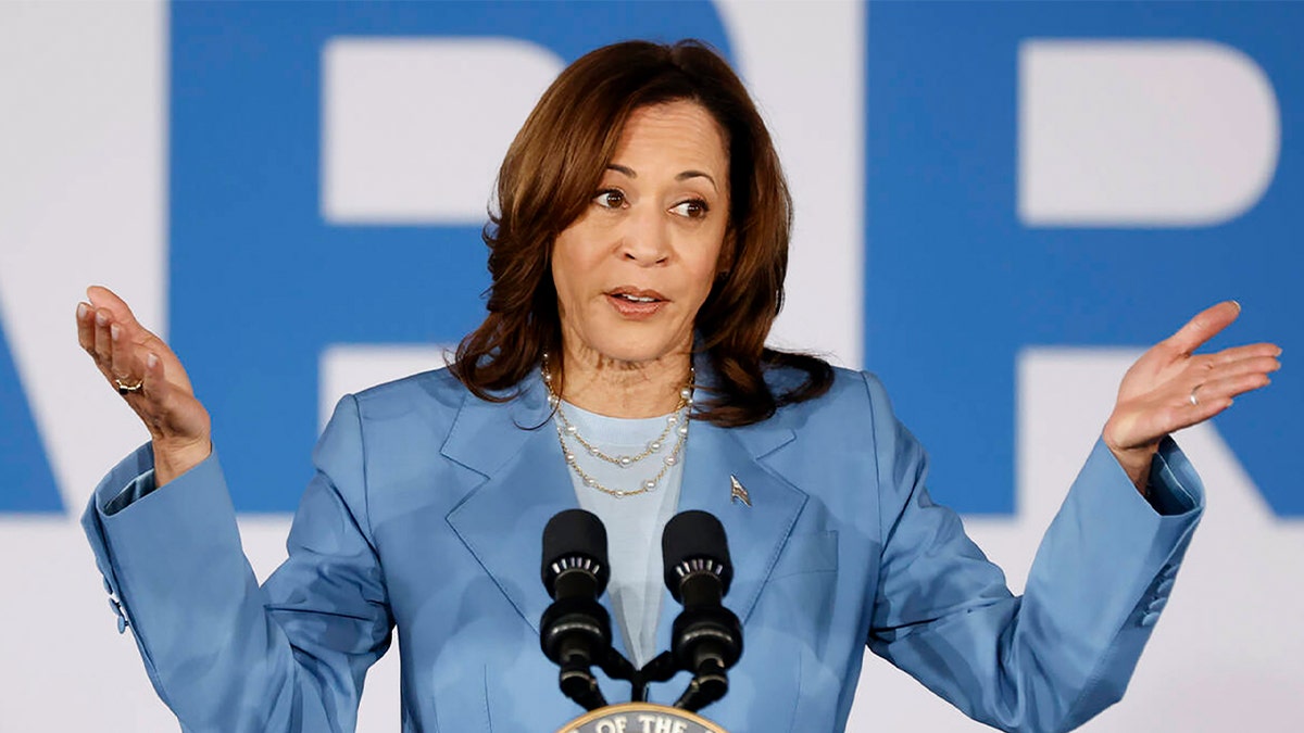 Kamala Harris in blue