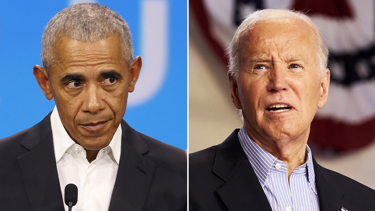 Presidents Obama and Biden, left to right