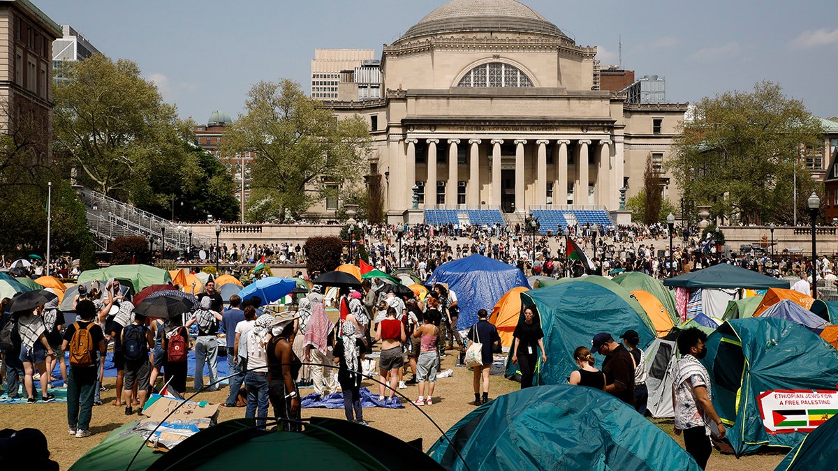 Student protesters at Columbia