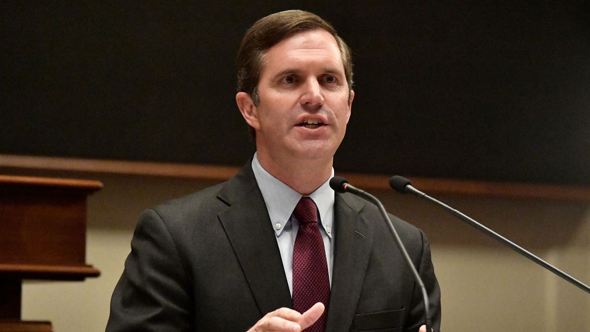 Andy Beshear, Democratic governor of Kentucky, speaking