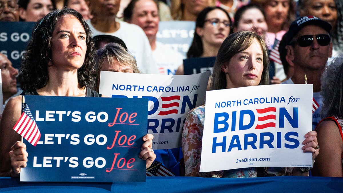 Biden supporters at campaign rally