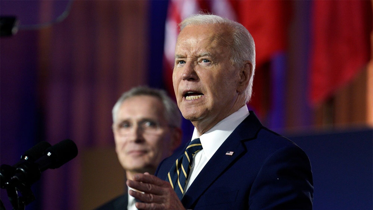 Joe Biden with Jens Stoltenberg of NATO