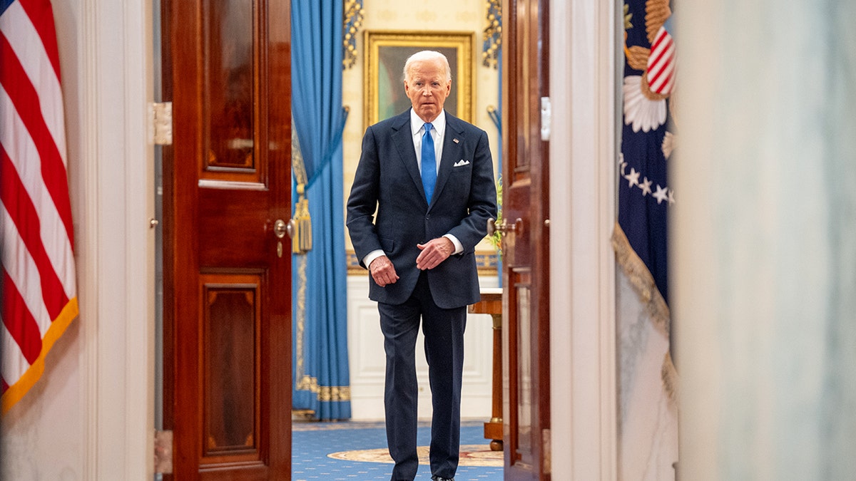 President Biden in doorway at White House