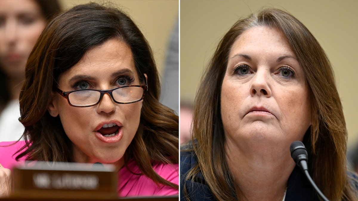 Split of Rep. Nancy Mace and Secret Service Director Kimberly Cheatle