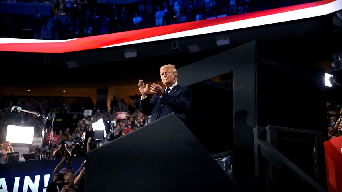 Donald Trump arrives to the Republican National Convention