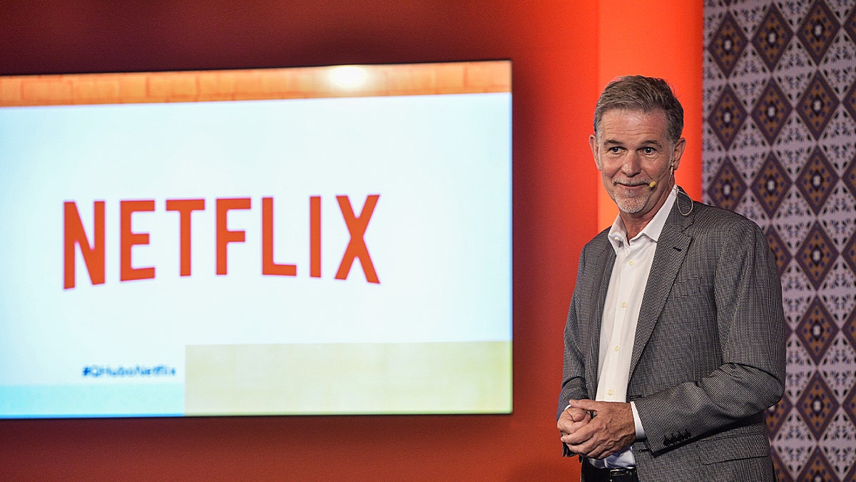 Netflix CEO Reed Hastings speaks during Netflix Slate Event on Oct. 9, 2018, in Bogota, Colombia.