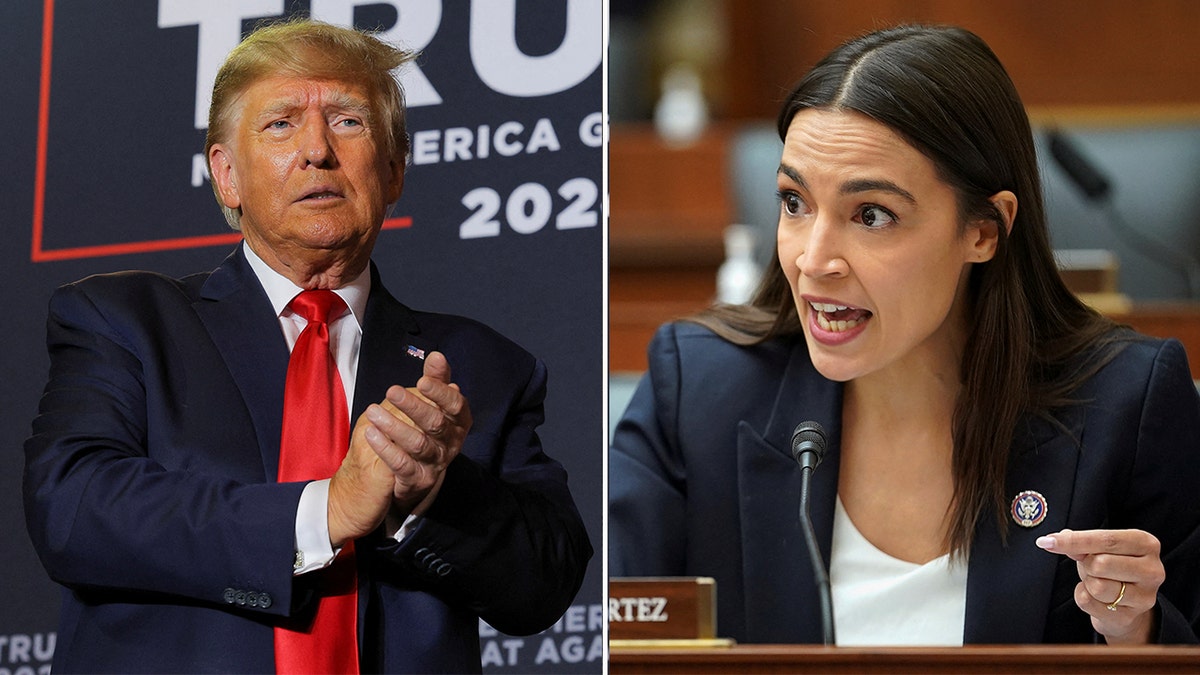 Donald Trump and Rep. Alexandria Ocasio Cortez