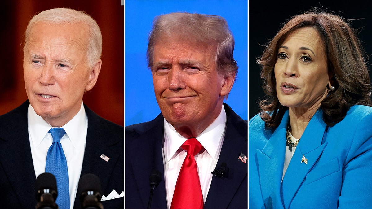 President Joe Biden, Former President Donald Trump and Vice President Kamala Harris