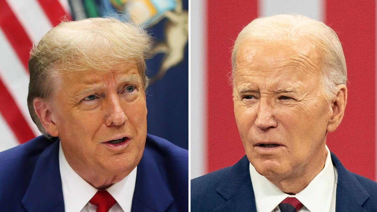 Trump/Biden photo split