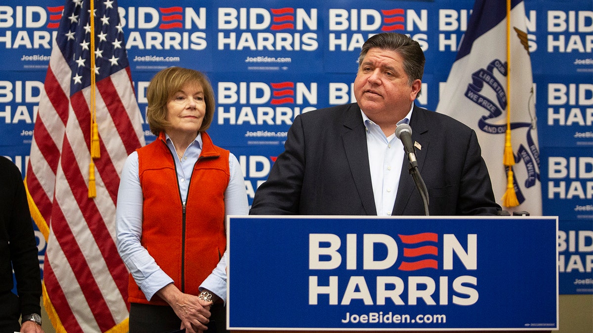 Tina Smith and J.B. pritzker