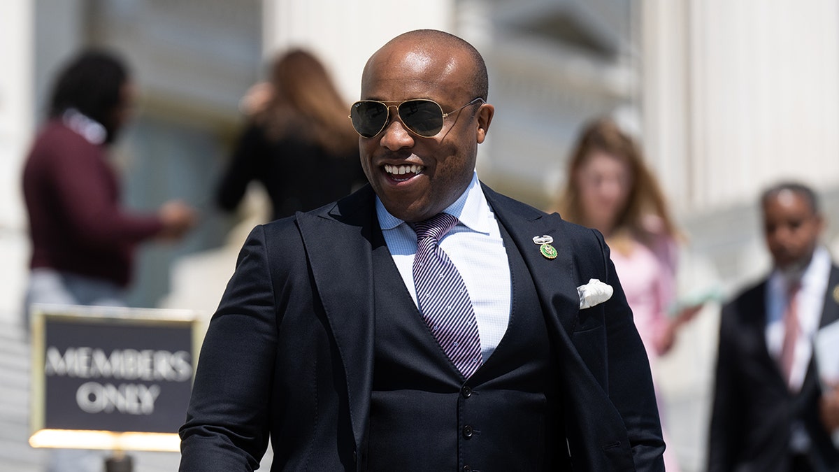 Rep. Wesley Hunt, R-Texas, exits the U.S. Capitol building