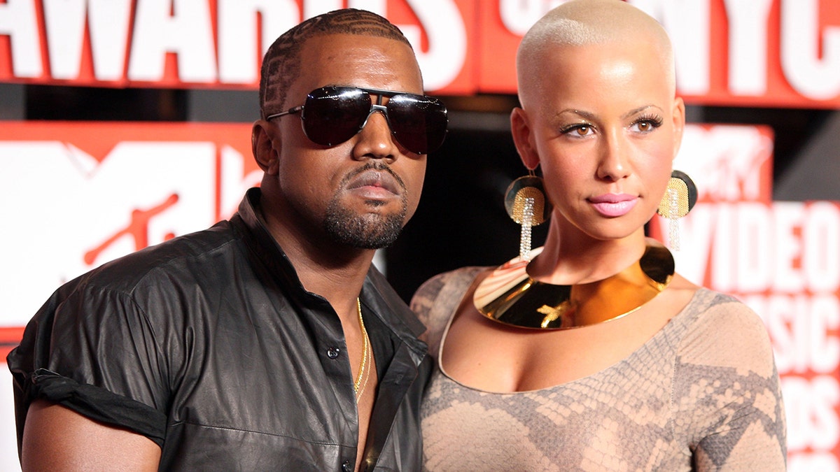 Kanye West and Amber Rose.