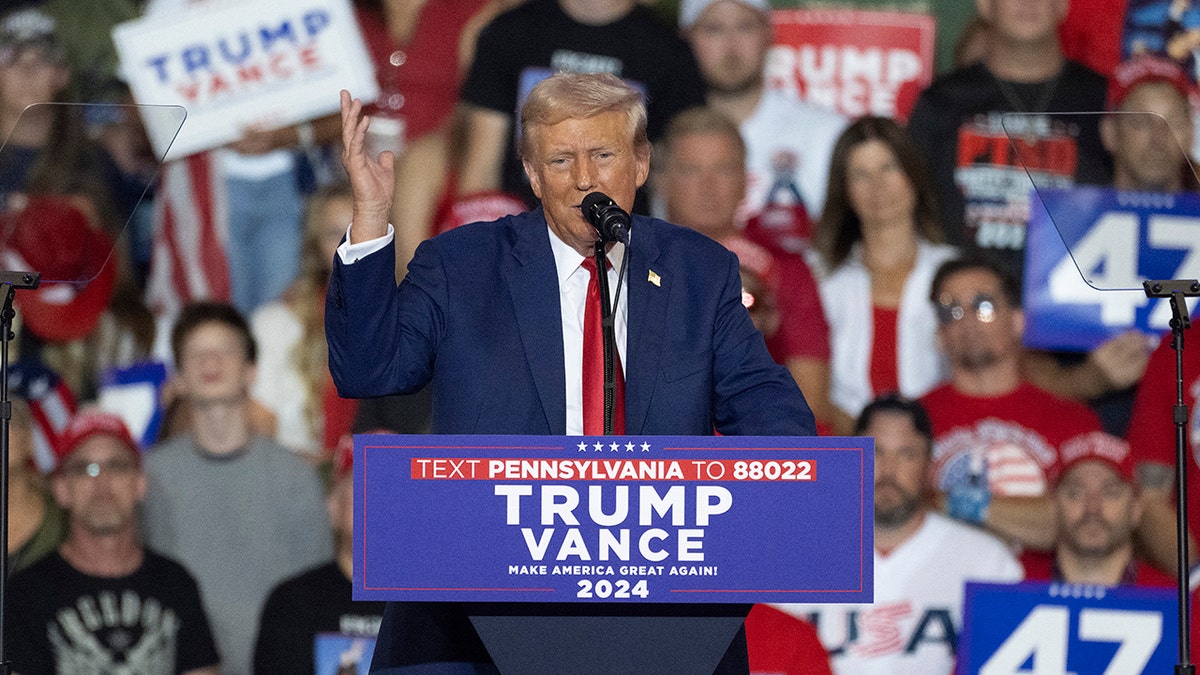 Trump rallying in Pennsylvania