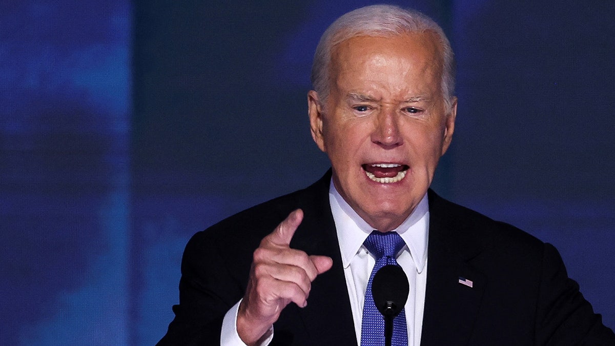 Joe Biden pointing finger during speech