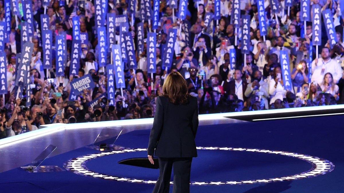 Kamala Harris taking stage at DNC for her acceptance speech on night 4