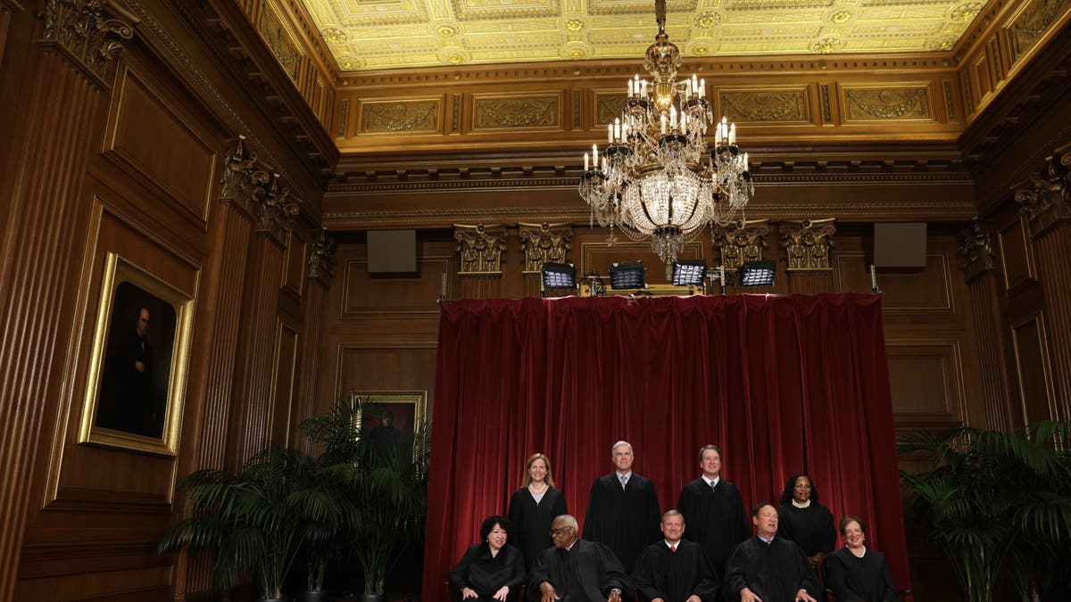 Supreme Court justices sitting for portrait