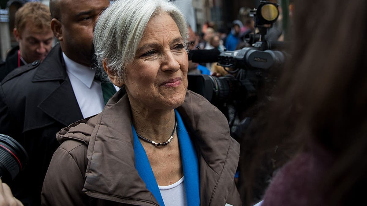 Green Party presidential candidate Jill Stein waits to speak at a news conference on Fifth Avenue across the street from Trump Tower Dec. 5, 2016, in New York City.