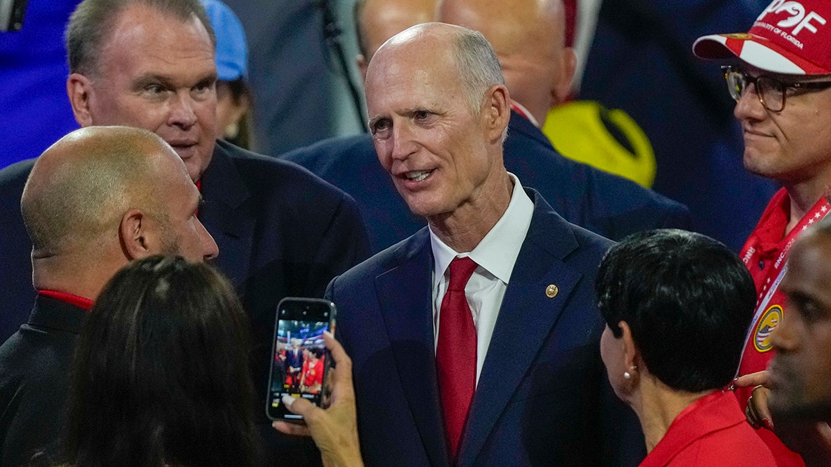 Rick Scott is seen during the Republican National Convention